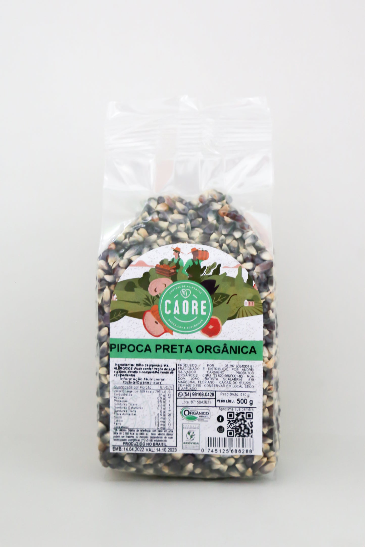 Pipoca Preta Orgânica 500g